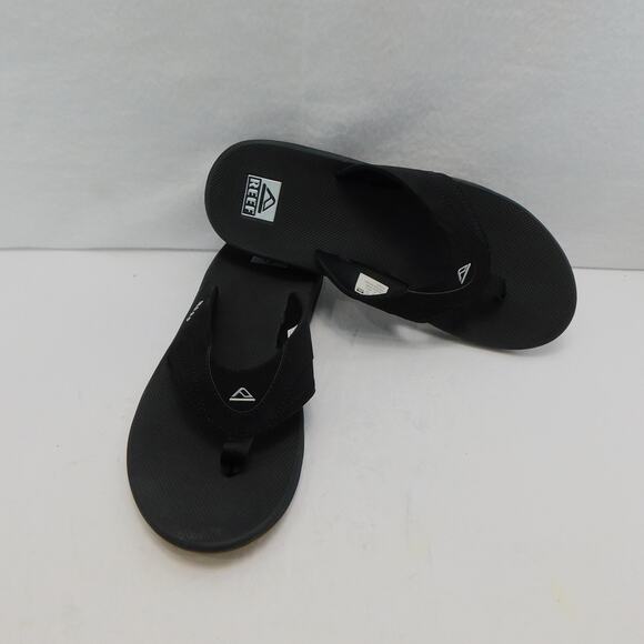 Reef Black Men's Fanning Flip Flop  with Bottle Opener Size 12 New - Picture 10 of 15